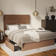 Theron Fabric Drawer Bed Frame (Water Repellent & Pet Friendly) By Somnuz