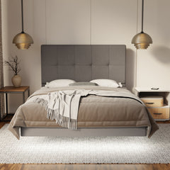 Marlowe Fabric Floating Bed Frame (Water Repellent, Pet Friendly & LED) By Somnuz