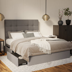 Elara Fabric Drawer Bed Frame (Water Repellent & Pet friendly) By Somnuz