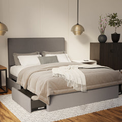 Kira Fabric Drawer Bed Frame (Water Repellent & Pet Friendly) By Somnuz