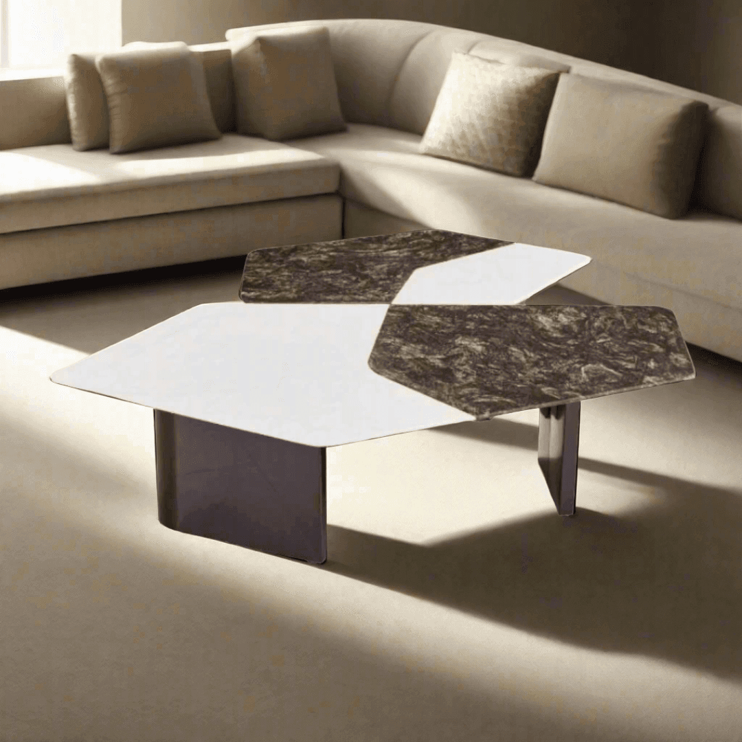 Stella Cultured Marble Nesting Coffee Table - Maxi Home Furnishing