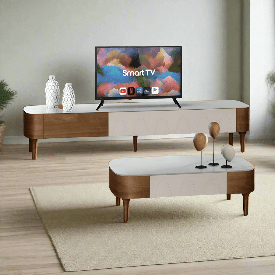 Grant Coffee Table with Crystalised Stone Top Singapore