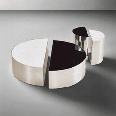 Vesta Cultured Marble Nesting Coffee Table - Maxi Home Furnishing