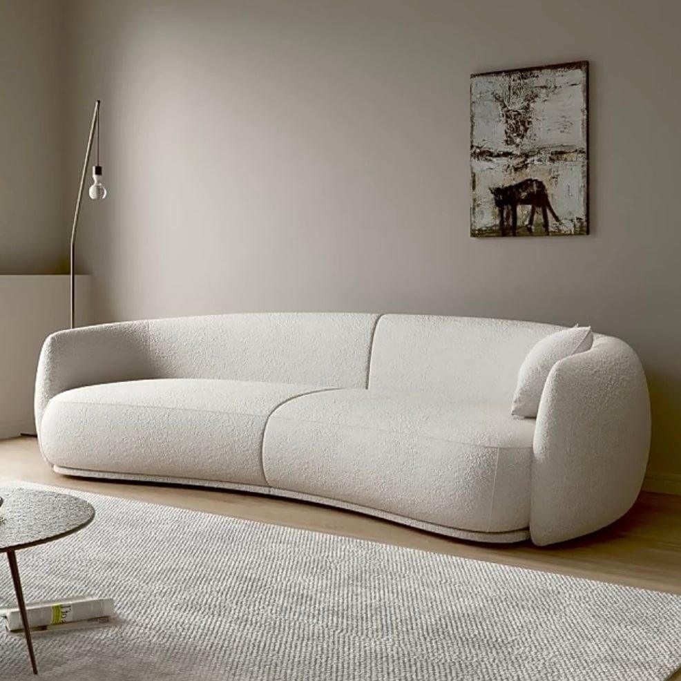 Crandelle Boucle Fabric Sectional Sofa