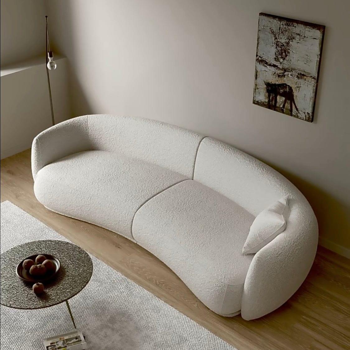 Crandelle Boucle Fabric Sectional Sofa