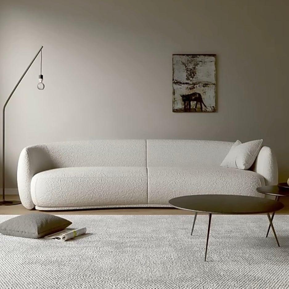 Crandelle Boucle Fabric Sectional Sofa