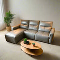 Zinnia Genuine Leather Electric Sectional Recliner Sofa
