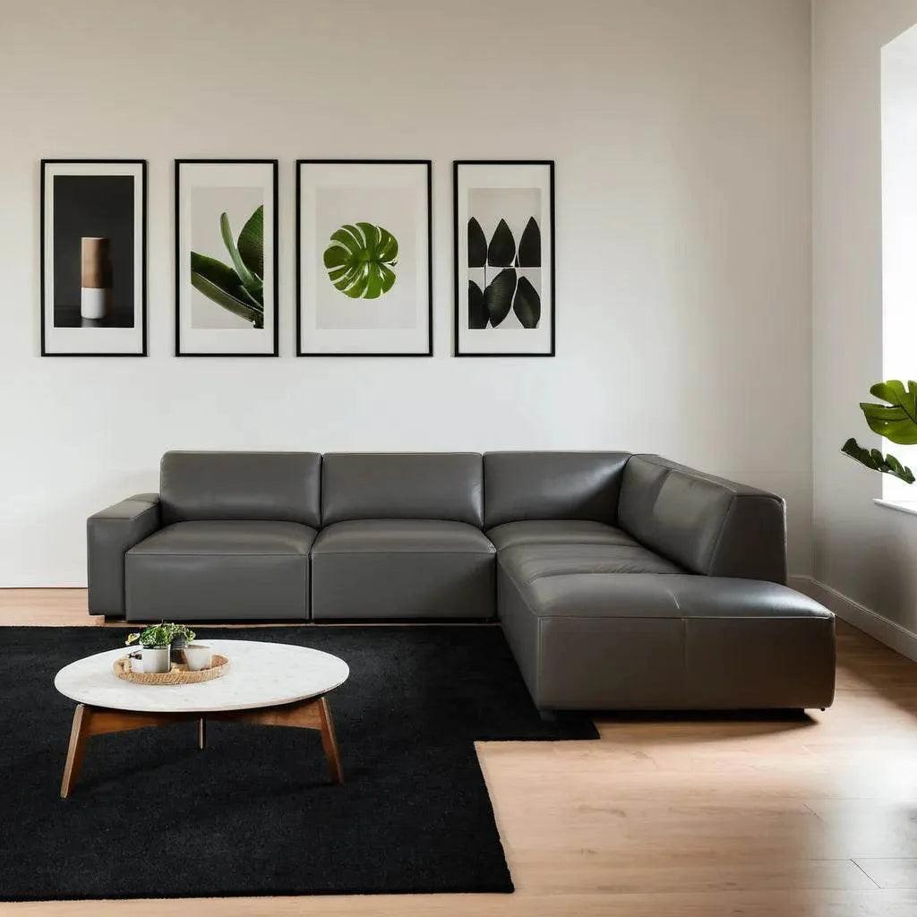 Aleppo Faux Leather 4 Seater Corner Sofa (Sectional)