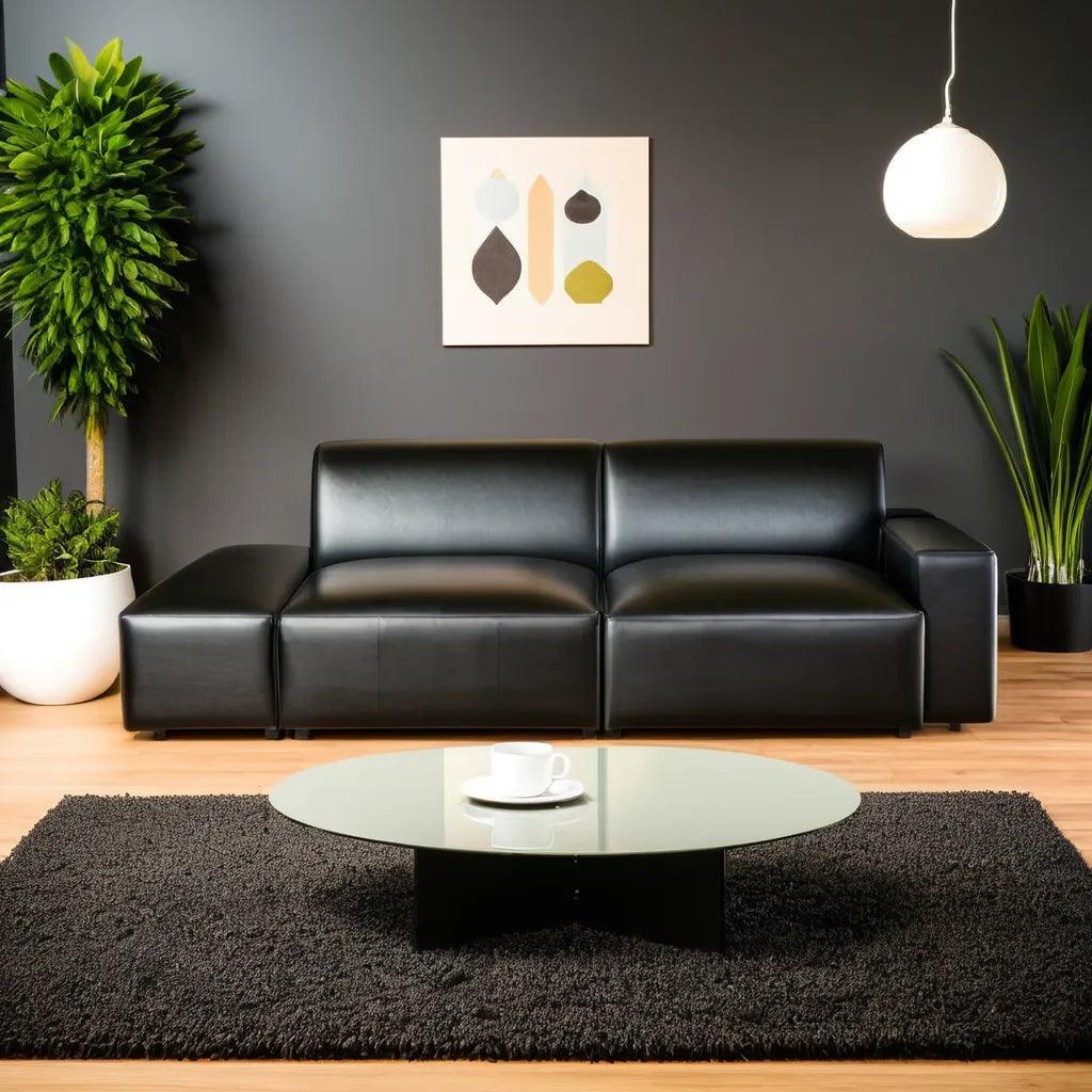 Aleppo Faux Leather 3 Seater Extended Sofa