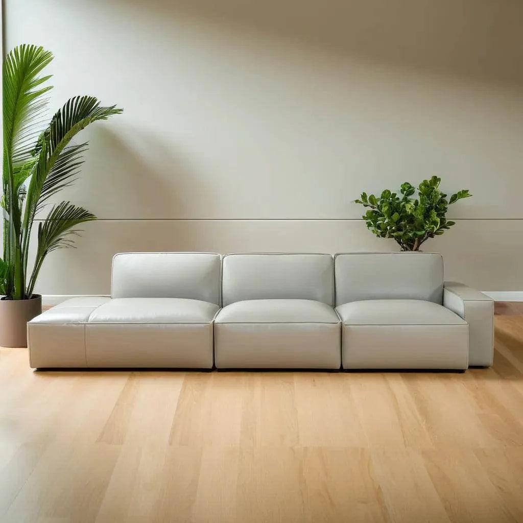 Aleppo Premium Leather 4 Seater Extended Sofa
