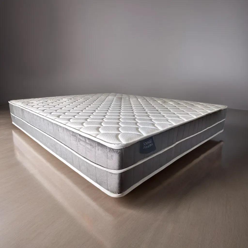 Manovel Faux Leather Divan Bed Frame + Somnuz® Durafirm 10" Spring Mattress with Eurotop