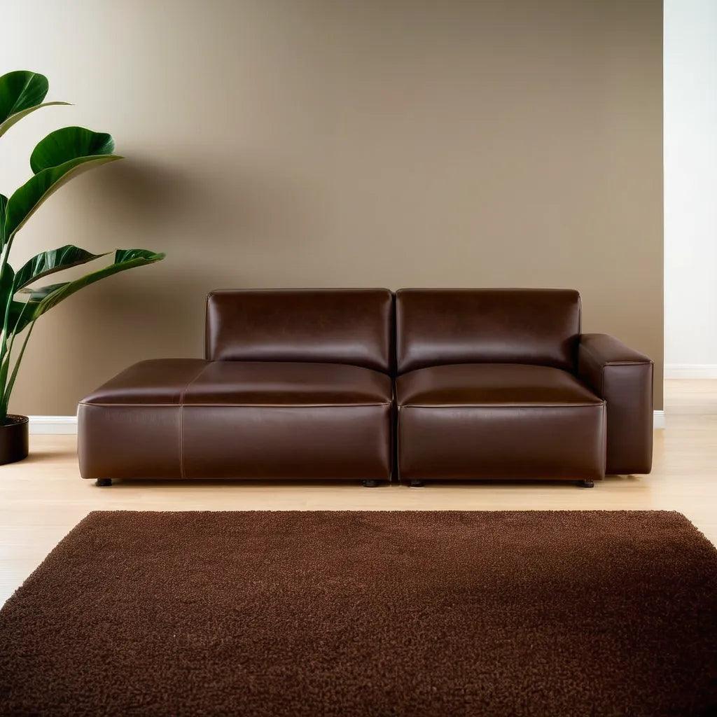 Aleppo Faux Leather 3 Seater Extended Sofa