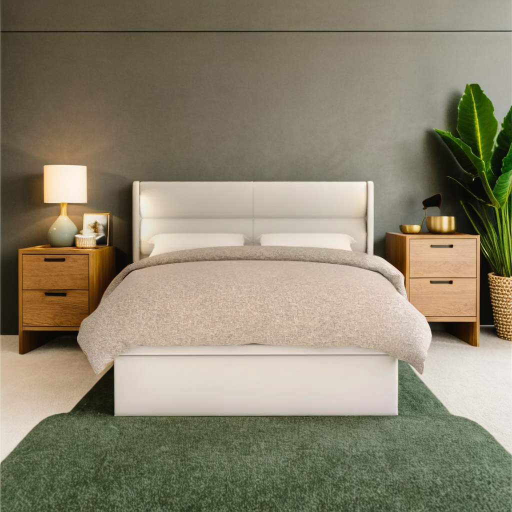 Monda Belgium Fabric Storage Bed Frame (Water Repellent)