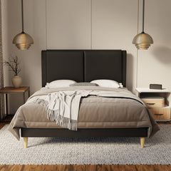 Vance Genuine Leather Bed Frame By Esteller