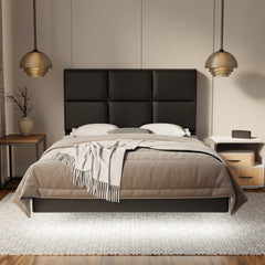 Caspian Genuine Leather Floating Bed Frame (With LED) By Esteller