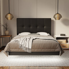 Marlowe Genuine Leather Floating Bed Frame (With LED) By Esteller