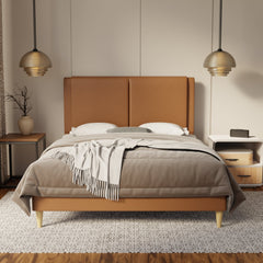 Vance Genuine Leather Bed Frame By Esteller