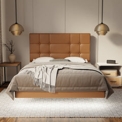 Elara Genuine Leather Floating Bed Frame (With LED) By Esteller