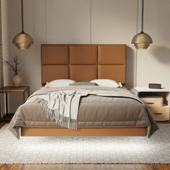 Caspian Genuine Leather Floating Bed Frame (With LED) By Esteller