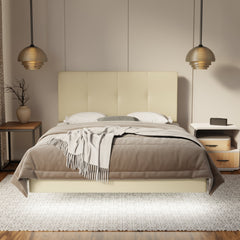 Lyra Genuine Leather Floating Bed Frame (With LED)  By Esteller