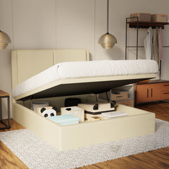 Vance Genuine Leather Storage Bed (Gas Lift) By Esteller