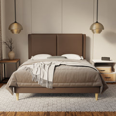 Vance Genuine Leather Bed Frame By Esteller