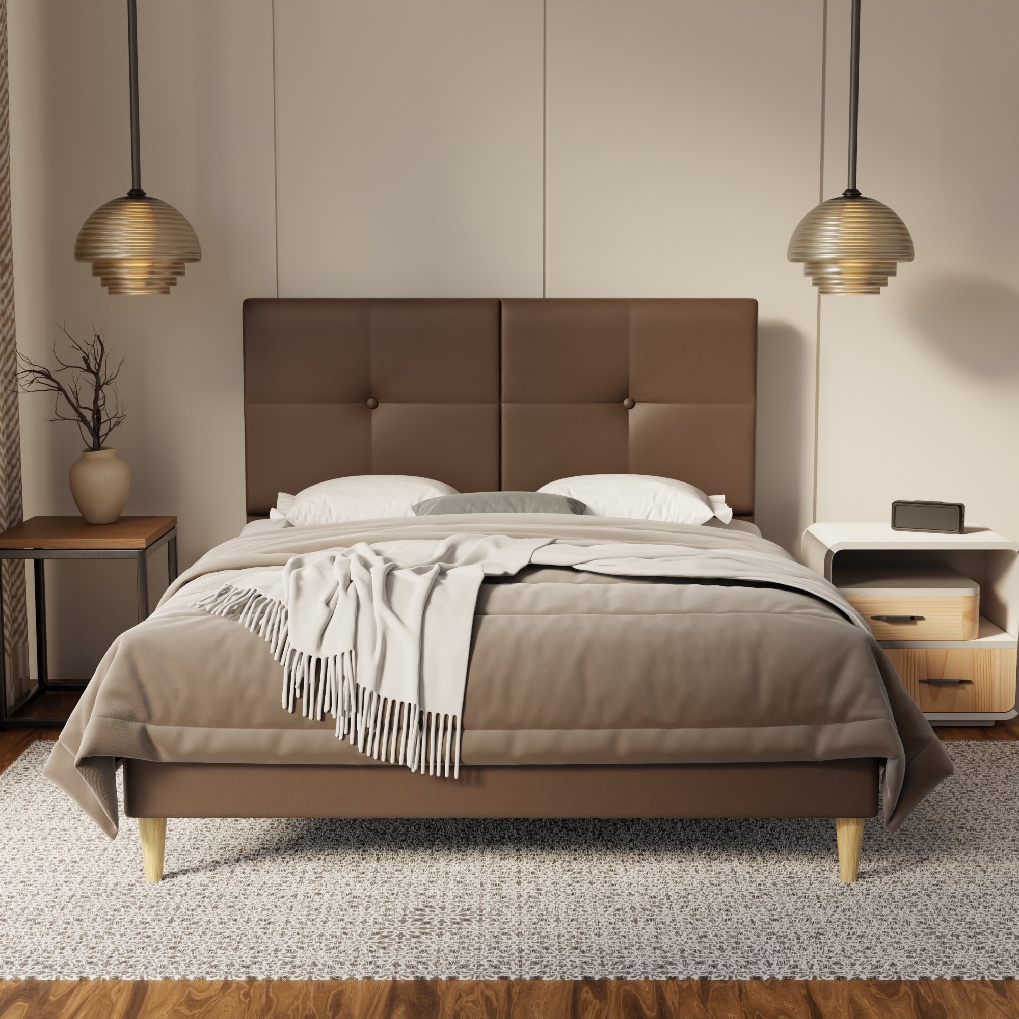 Rylan Genuine Leather Bed Frame By Esteller