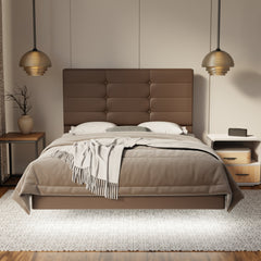 Kaelen Genuine Leather Floating Bed Frame (With LED) By Esteller