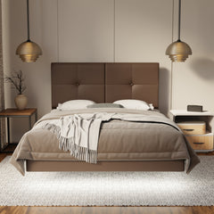 Rylan Genuine Leather Floating Bed Frame (With LED) By Esteller