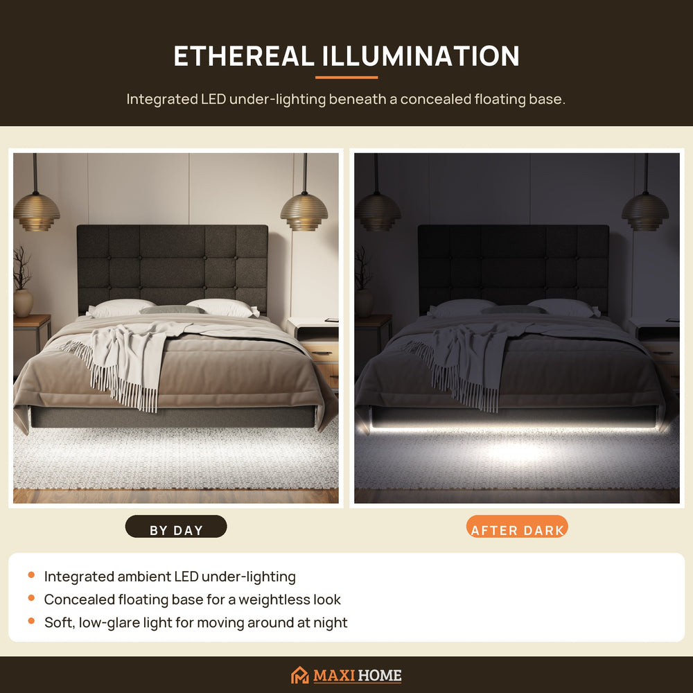 LED under-lighting by day and after dark