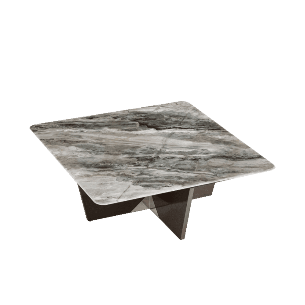 Felicia Cultured Marble Coffee Table (Square) - Maxi Home Furnishing