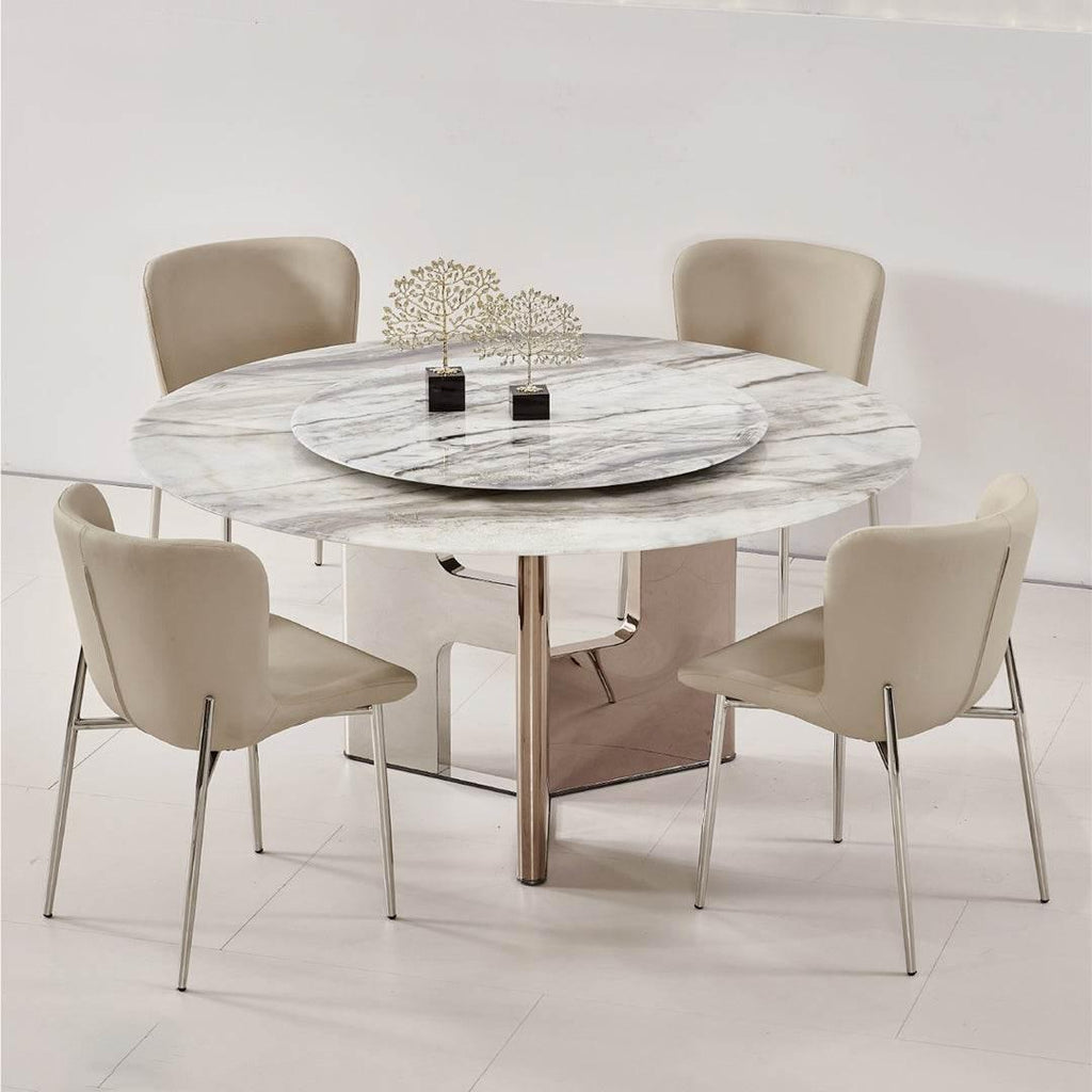 Raul Sintered Stone Round Dining Table - Maxi Home Furnishing