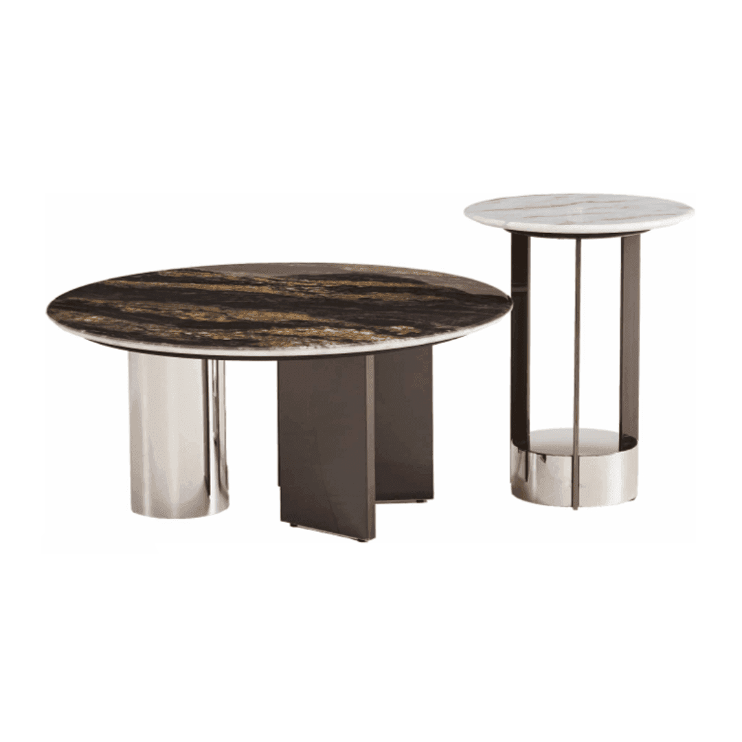 Thiago Cultured Marble Nesting Coffee Table - Maxi Home Furnishing