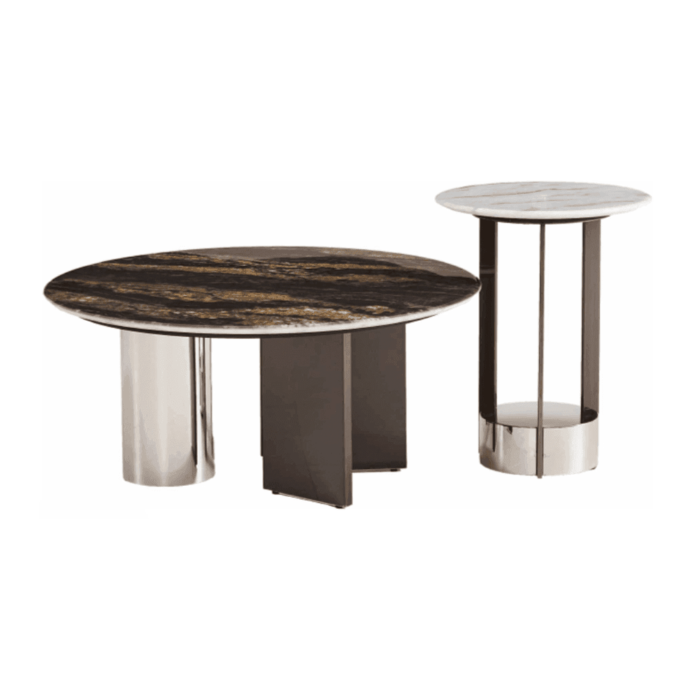 Thiago Cultured Marble Nesting Coffee Table - Maxi Home Furnishing