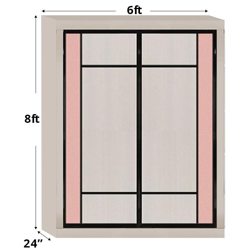 6ftx8ft Designer Wardrobe D10(NW-S4) - Maxi Home Furnishing