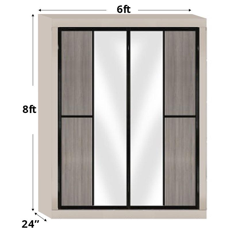 6ftx8ft Designer Wardrobe D3(AG-S1) - Maxi Home Furnishing