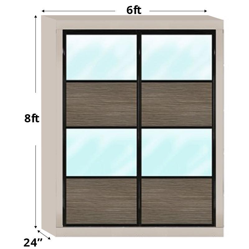 6ftx8ft Designer Wardrobe D4(NC-S2) - Maxi Home Furnishing