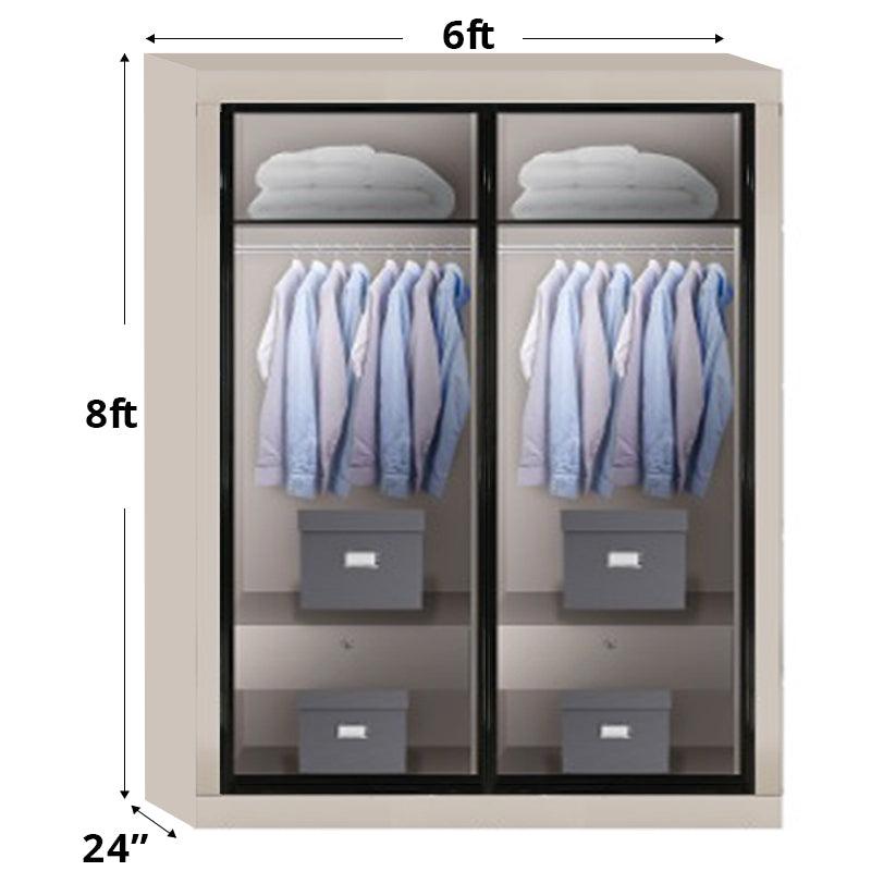 6ftx8ft Designer Wardrobe D6(CG) - Maxi Home Furnishing