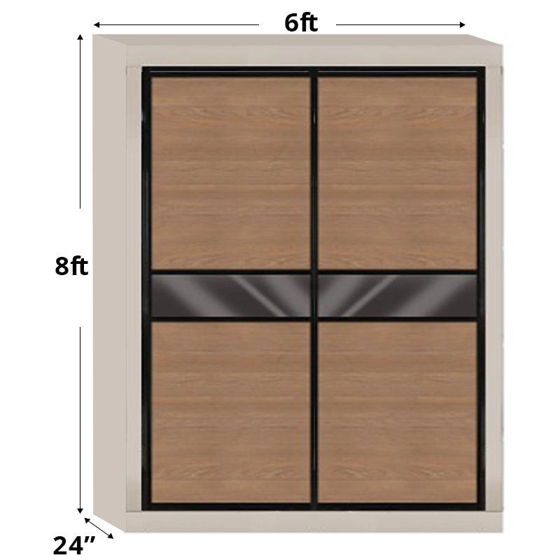 6ftx8ft Designer Wardrobe D7(AC-Q4) - Maxi Home Furnishing