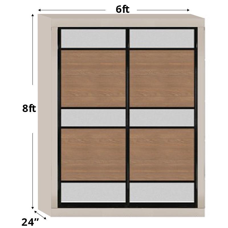 6ftx8ft Designer Wardrobe D8(AC-S3) - Maxi Home Furnishing