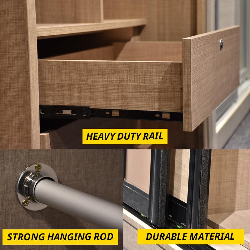 6ftx8ft Designer Wardrobe D7(AC-Q4) - Maxi Home Furnishing