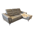 Alesia L-Shape Half Leather Sofa with Recliner