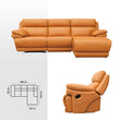 Cathy L-Shape Recliner Half Leather Sofa