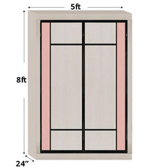 5ftx8ft Designer Wardrobe D10(NW-S4) - Maxi Home Furnishing