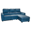 Darina L-Shape Fabric Recliner Sofa Blue