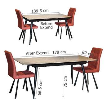 Dave Extendable Ceramic Top Dining Table