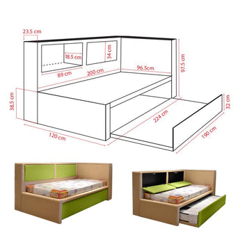 Elda 5 in1 Storage with Pull-Out Bed Frame