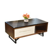 Elly Coffee Table with Solid Top & Drawer