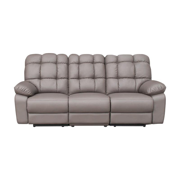 Fedele Half-Leather Sofa with Recliner