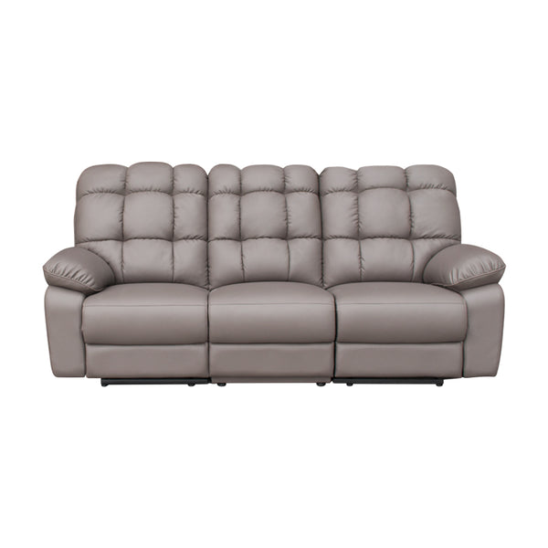 Fedele Half-Leather Sofa with Recliner